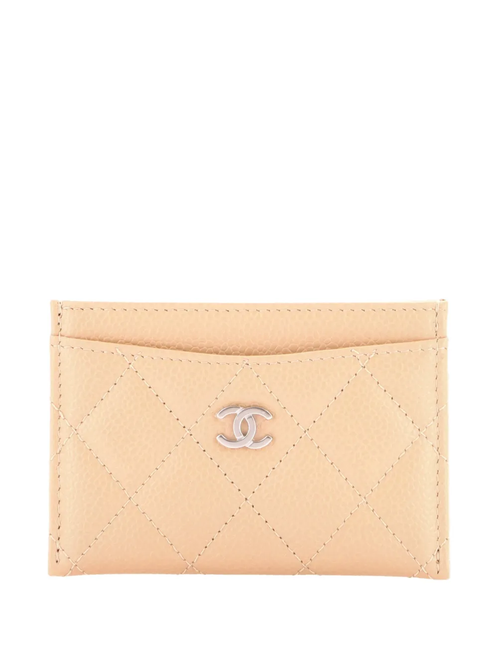 CHANEL Pre-Owned Classic Quilted Caviar card holder - Toni neutri