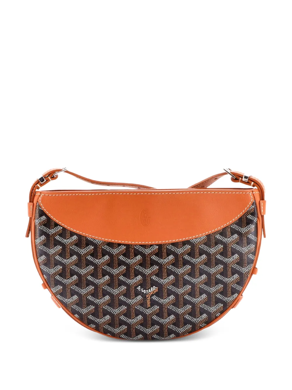 Goyard Pre-Owned Hirondelle Coated Canvas and Leather shoulder bag - Marrone