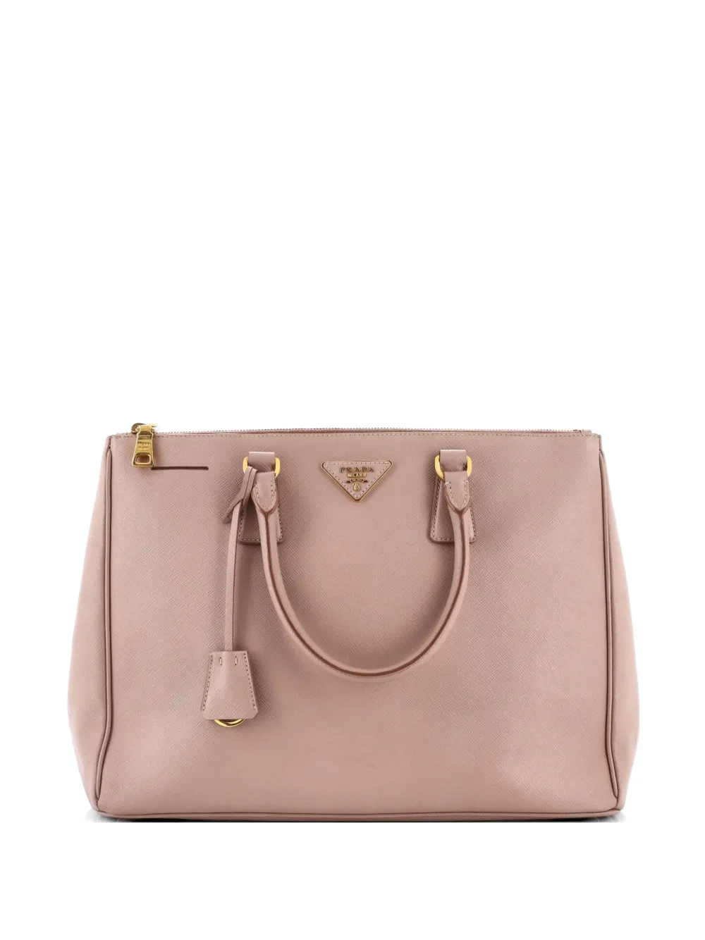 Prada Pre-Owned Borsa tote Lux grande in pelle Saffiano con doppia zip - Toni neutri