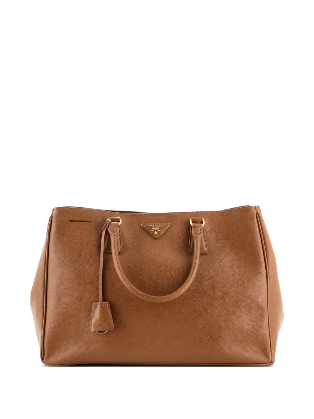 Prada Pre-Owned Borsa tote Lux Open North South in pelle Saffiano - Marrone