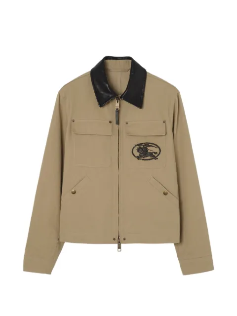 Burberry 皮质领棉工装夹克
