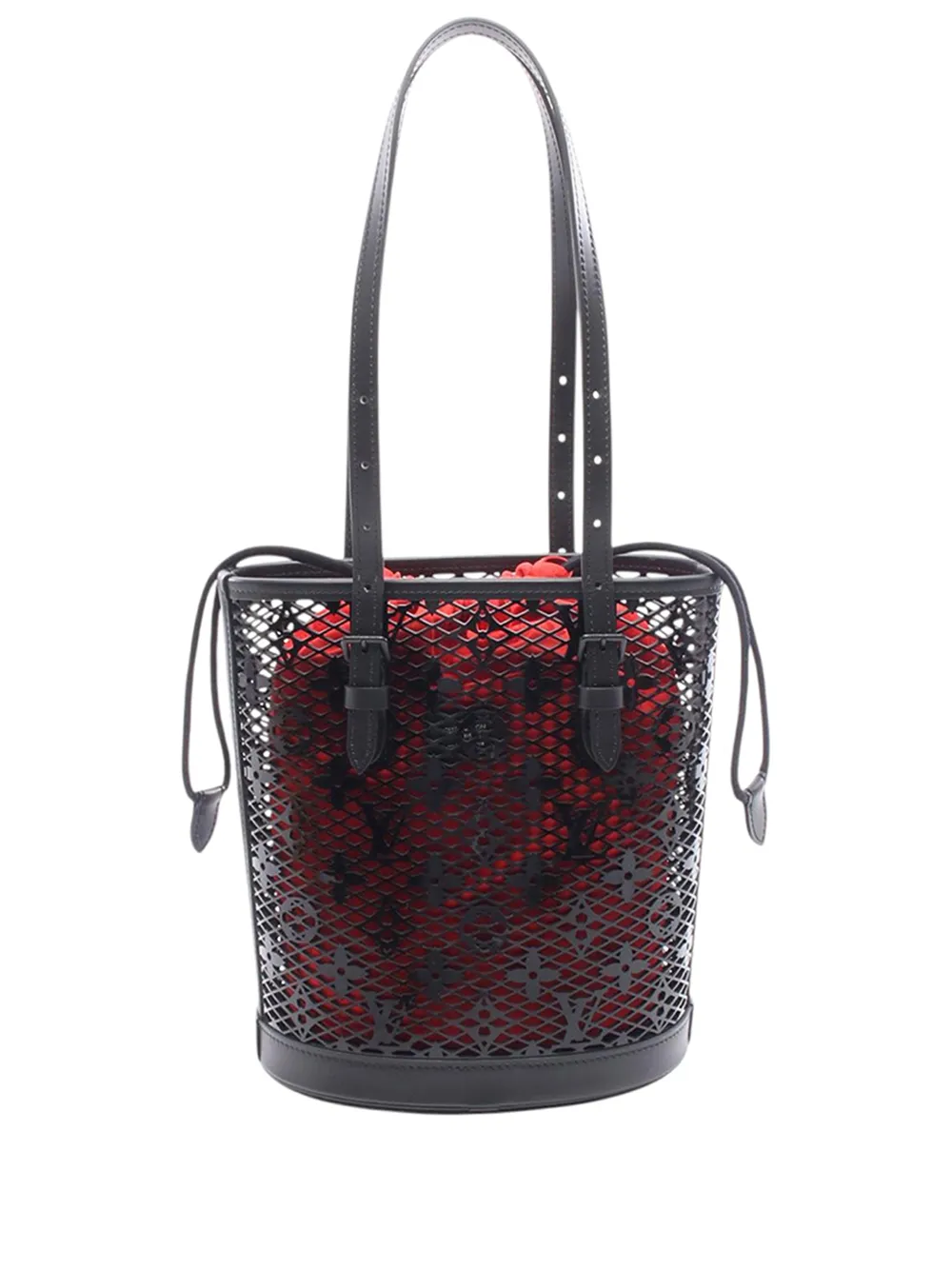 Louis Vuitton Pre-Owned 2021-2026 Monogram Lace PM bucket bag - Black