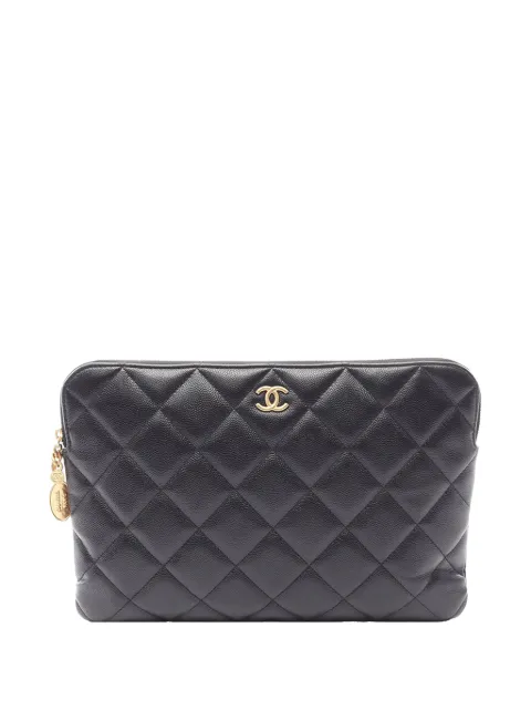 CHANEL Pre-Owned 2021-2026 CC Quilted Caviar business bag