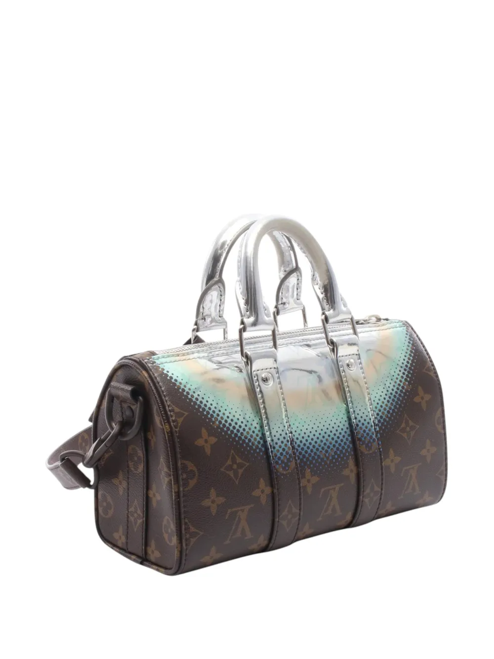  Louis Vuitton Pre-owned Bolso Satchel Monogram Metallic Nebula Keepall Bandouliere 25 2021-2026 - Marrón 