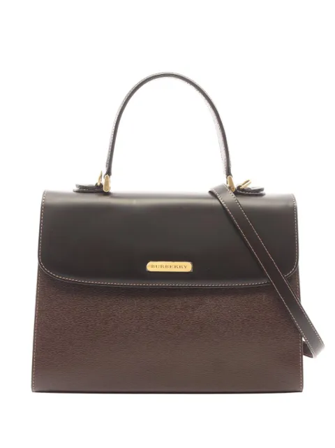 Burberry Pre-Owned bolsa satchel de piel con asa en el tope 2000-2017