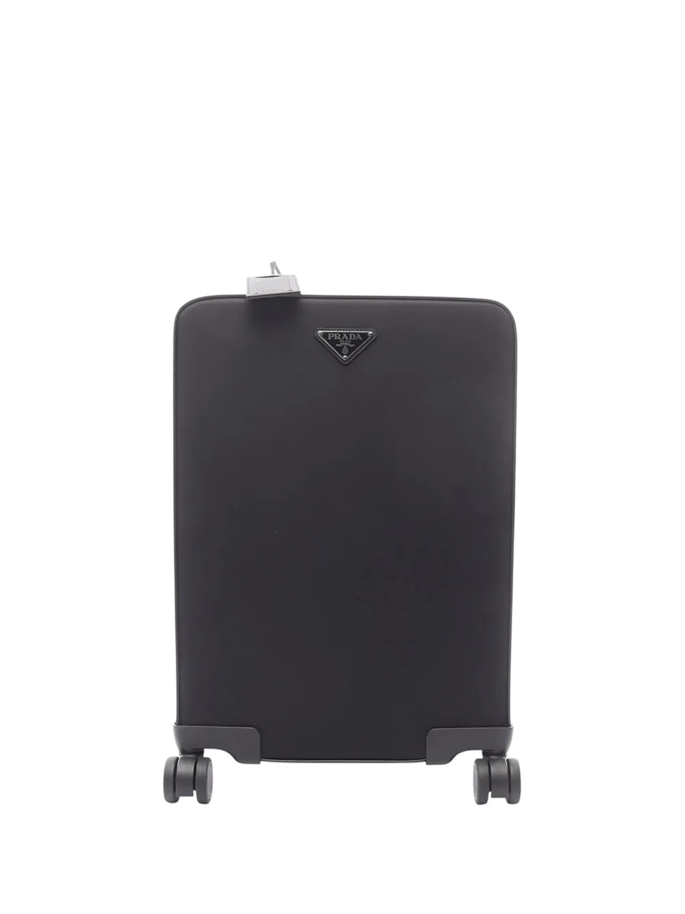 Prada Pre-Owned 2013-2026 Tessuto and Saffiano Trimmed Trolley travel bag - Nero