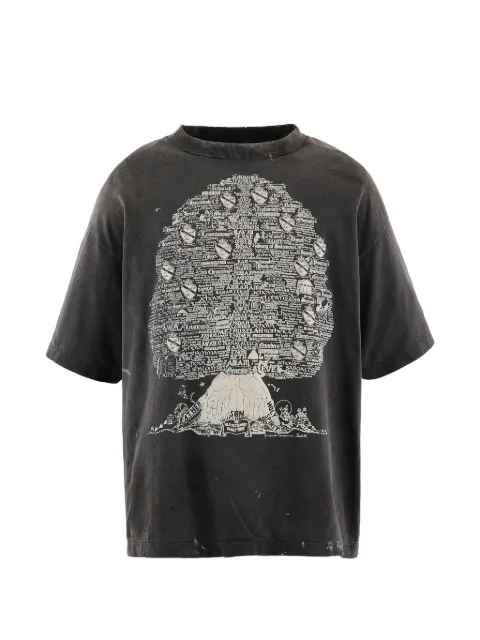 SAINT MXXXXXX graphic-print distressed T-shirt