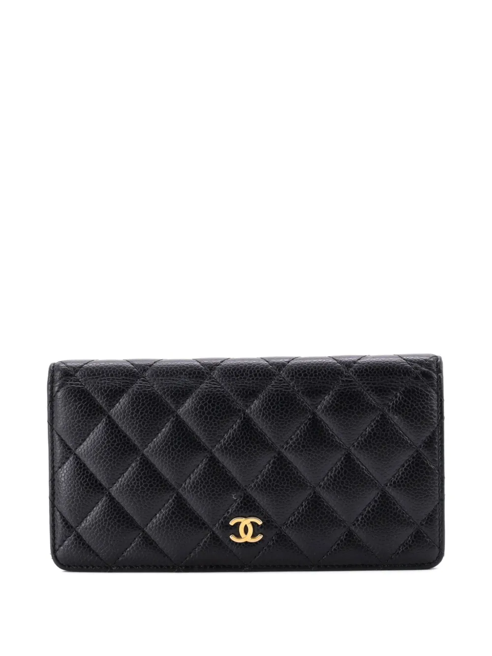 CHANEL Pre-Owned L-Yen Wallet Quilted Caviar small wallets - Schwarz
