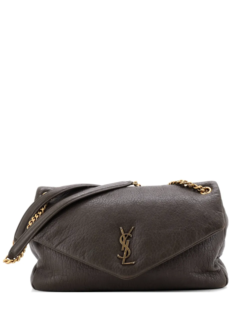 Saint Laurent Pre-Owned Calypso Flap Bag Leather Large crossbody bag - Brown