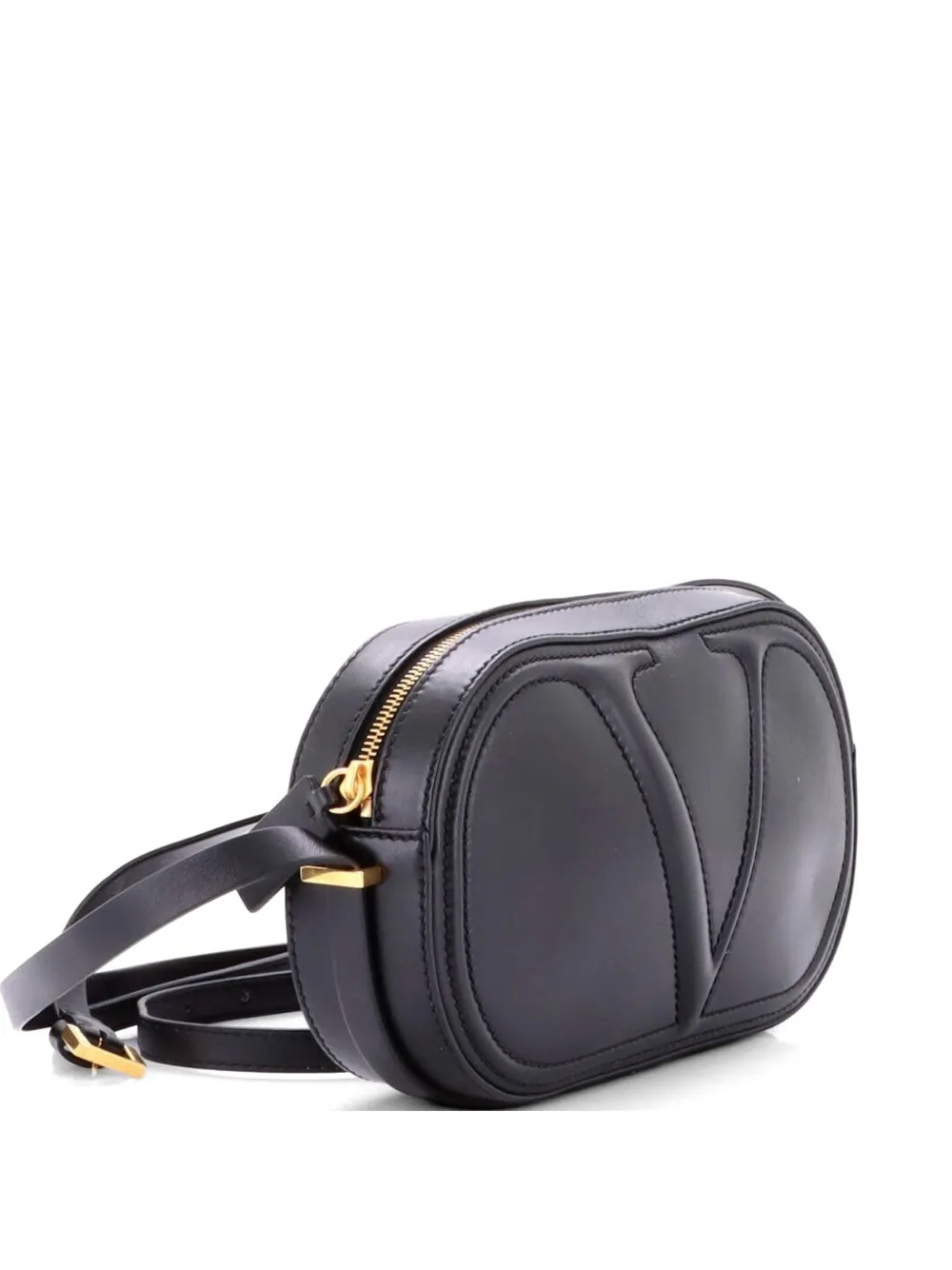 Valentino Garavani Pre-Owned VLogo Walk Leather crossbody bag - Nero