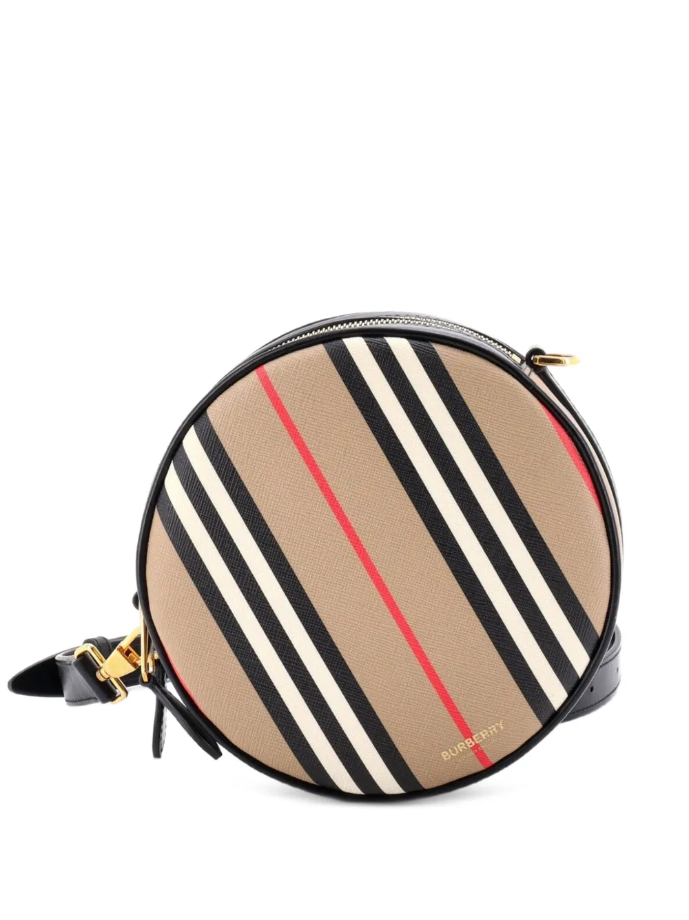 Burberry Pre-Owned Louise Round Bag Icon Stripe E-Canvas belt bag - Brown