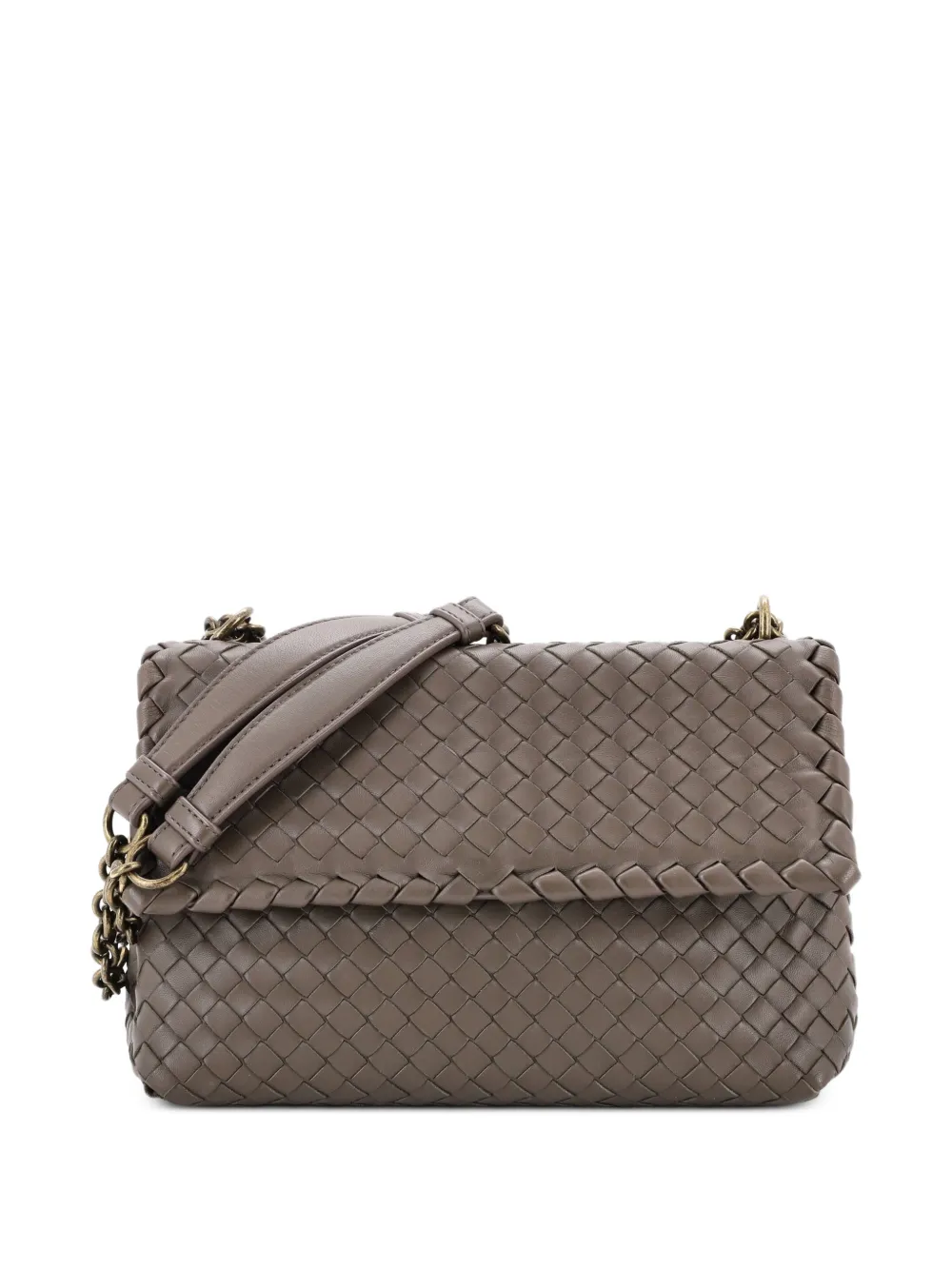 Bottega Veneta Pre-Owned Borsa a tracolla Olimpia piccola in nappa con design Intrecciato - Verde