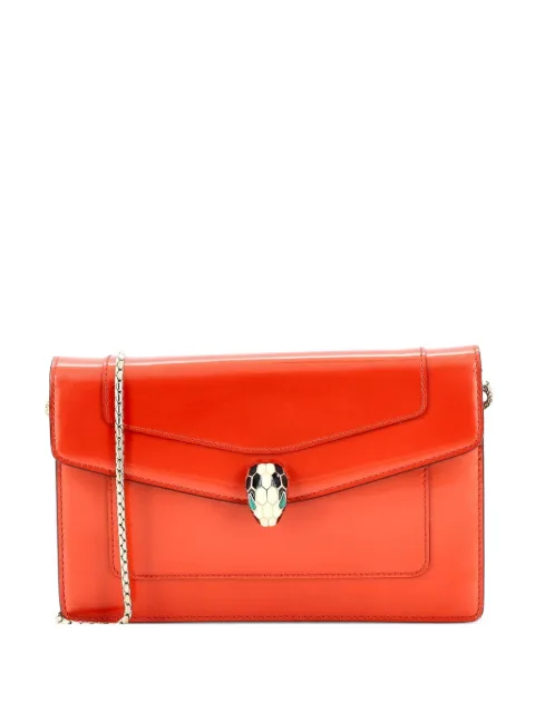 Bvlgari Pre-Owned Serpenti Forever Wallet on Chain Patent crossbody bag