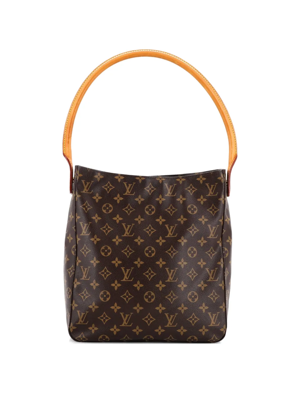 Louis Vuitton Pre-Owned Borsa a spalla Looping GM in tela con monogramma - Marrone