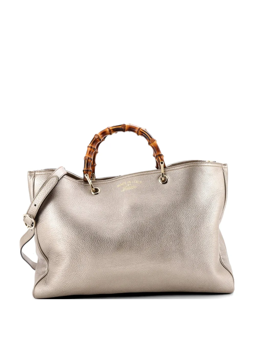 Gucci Pre-Owned Borsa tote Bamboo Shopper grande in pelle - Oro