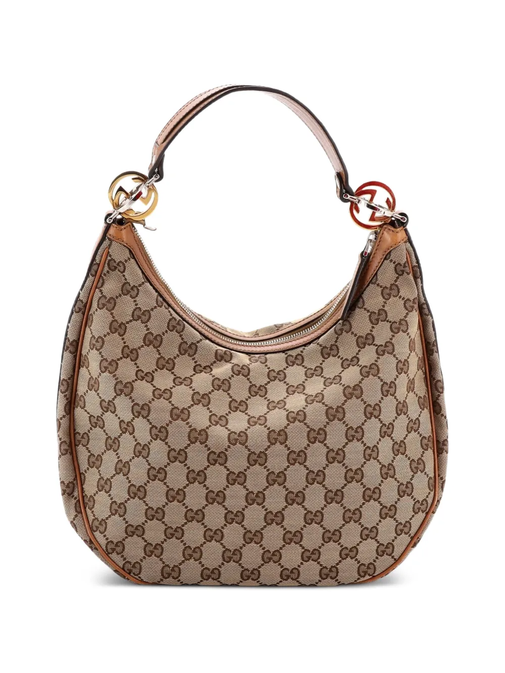 Gucci Pre-Owned Borsa passepartout Twins media in tela GG - Marrone