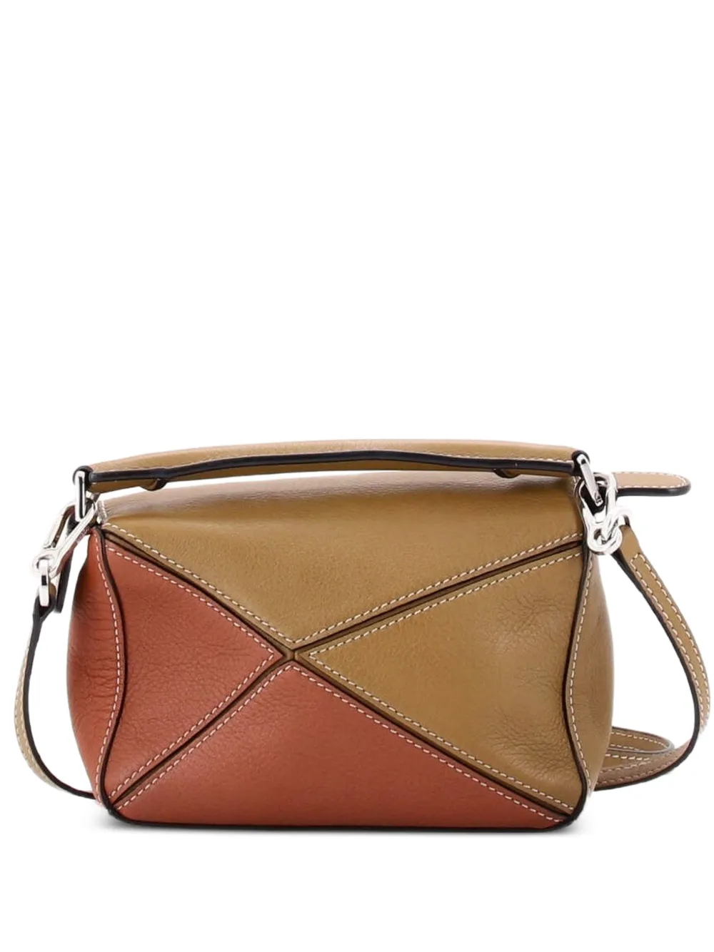 Loewe Pre-Owned Puzzle Bag Leather Mini crossbody bag - Marrone