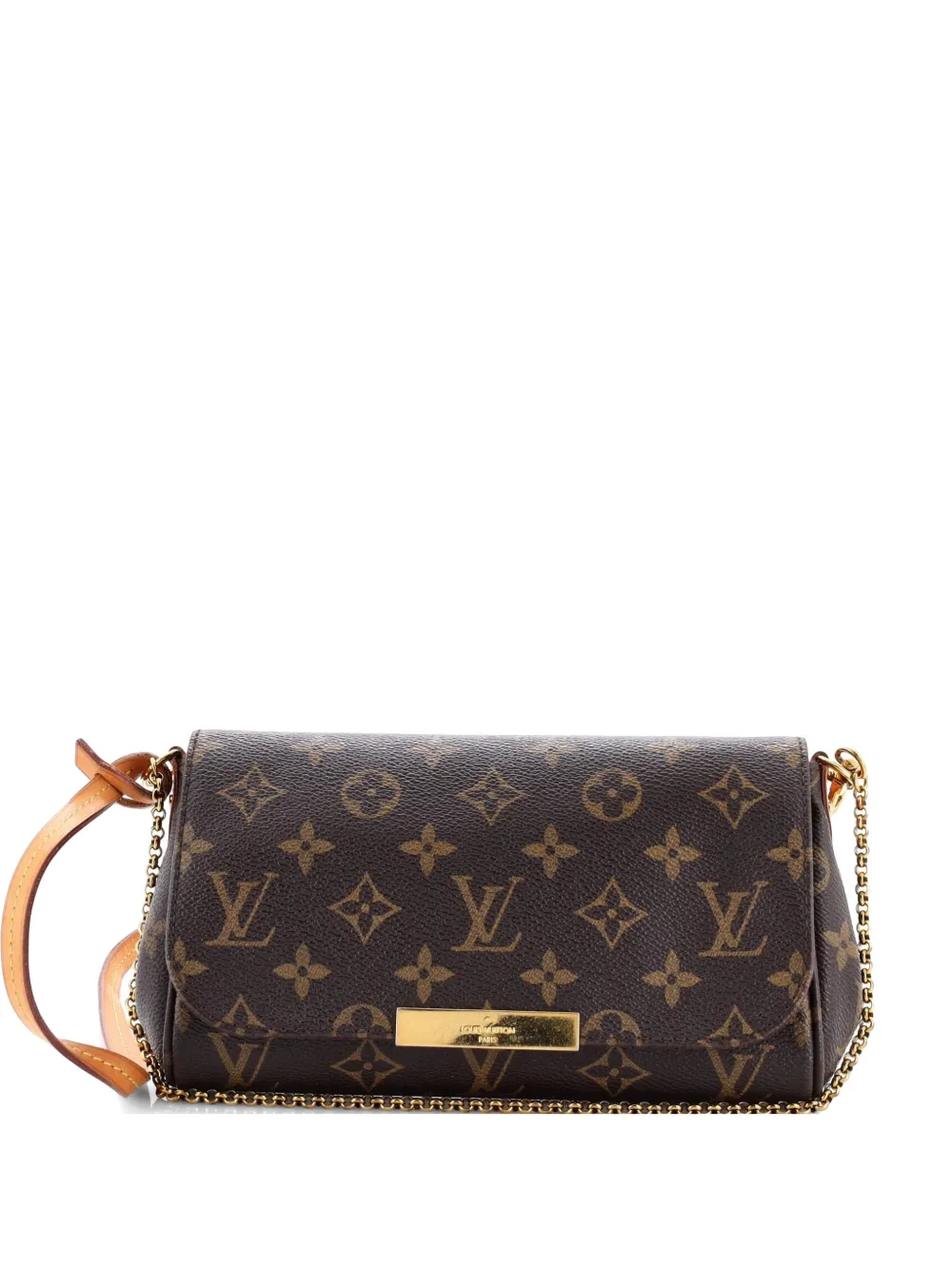 Pre-owned Louis Vuitton Favorite Handbag Monogram Canvas Pm Clutch Bag In Brown