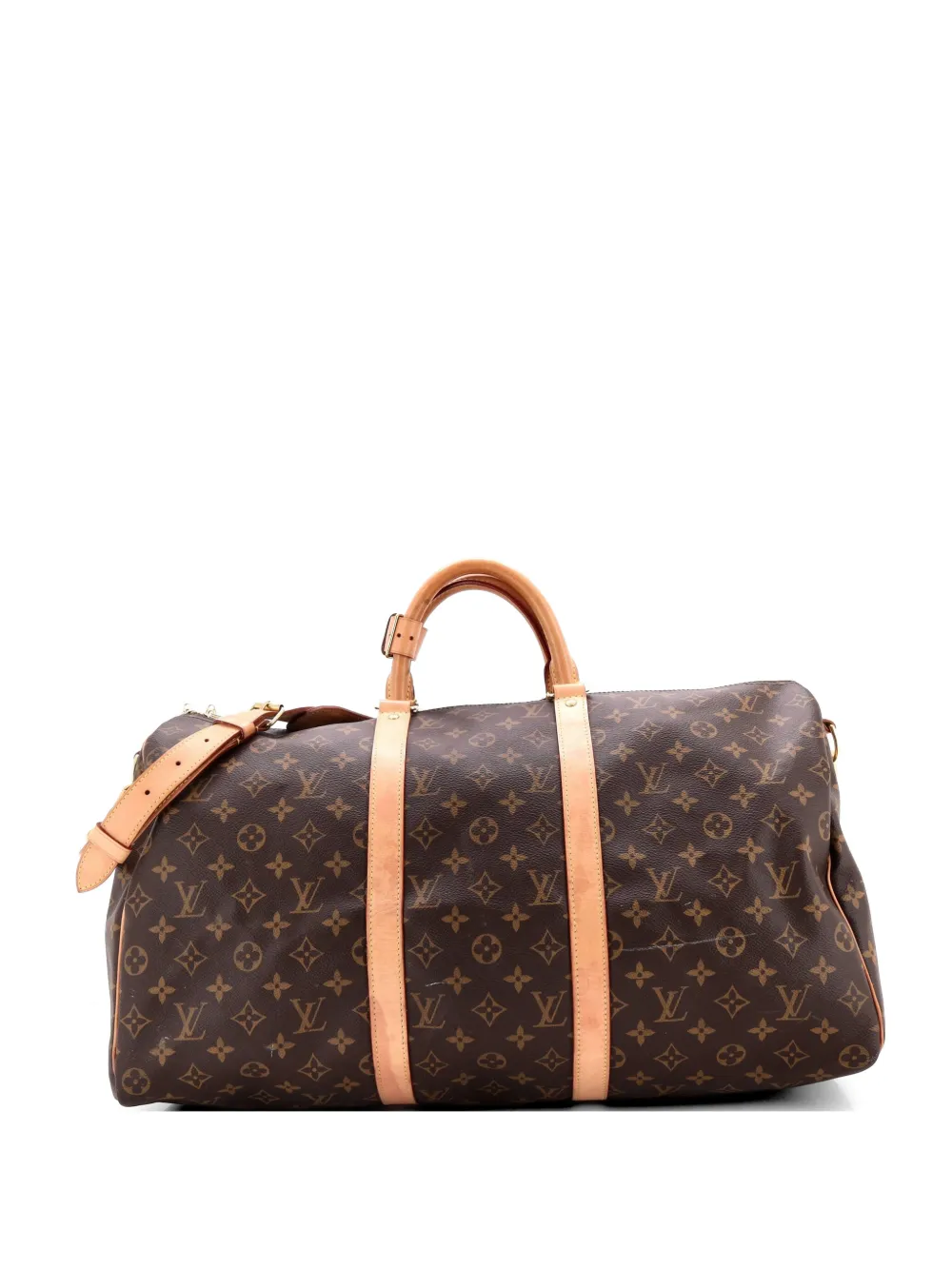 Louis Vuitton Pre-Owned Keepall Bandouliere Bag Monogram Canvas 50 travel bag - Marrone