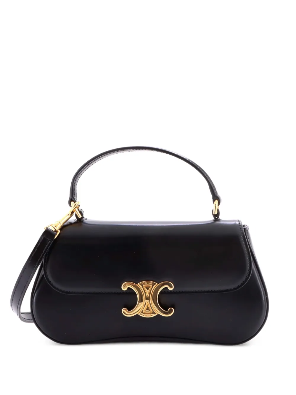 Celine Pre-Owned Lola Triomphe Top Handle Bag Leather Teen satchel - Nero