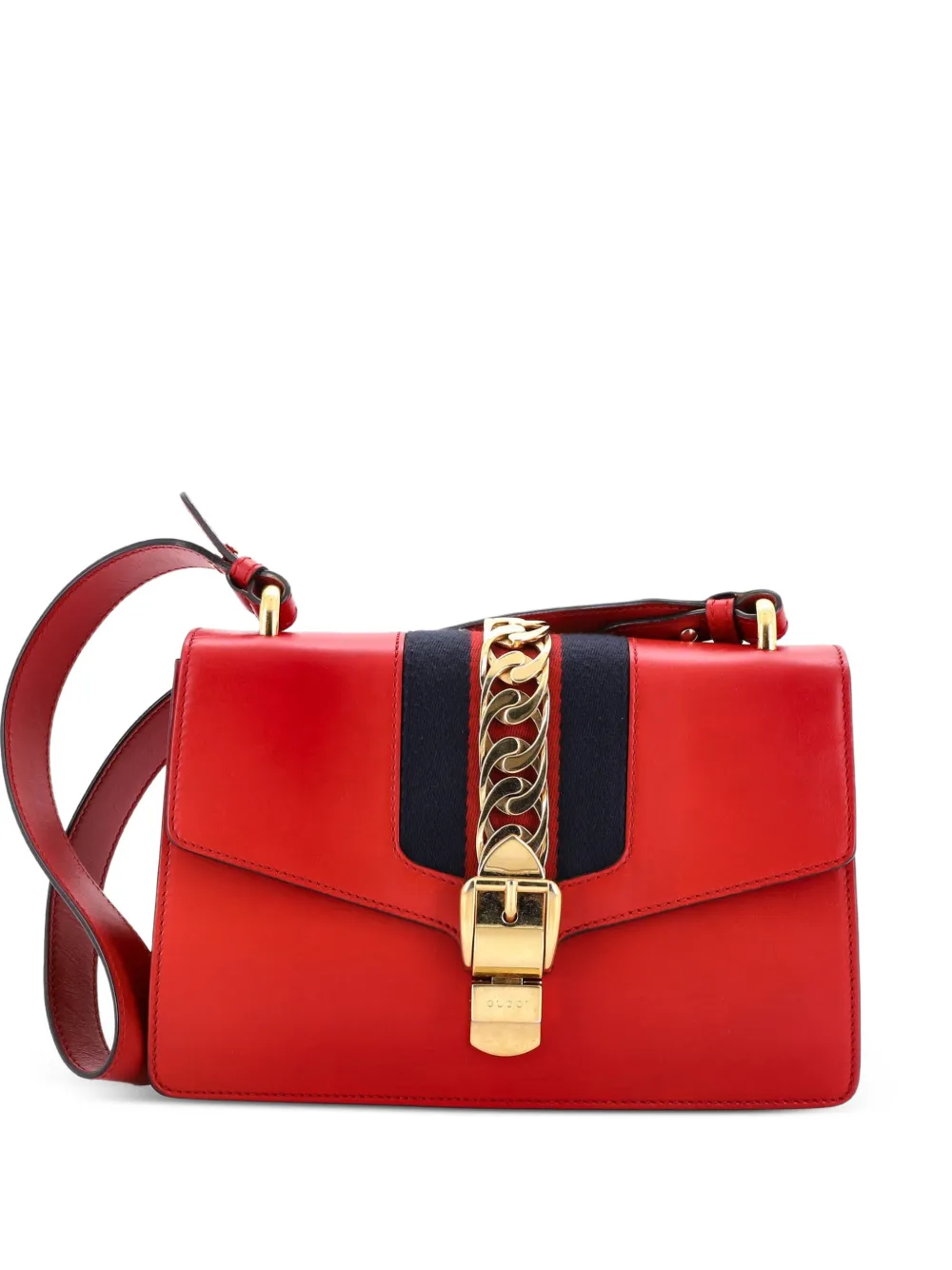 Gucci Pre-Owned Borsa a spalla Sylvie piccola in pelle - Rosso