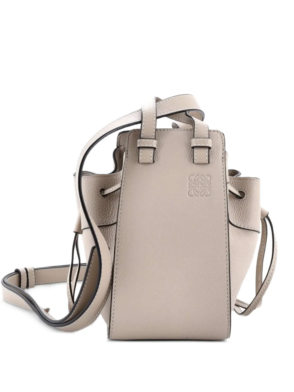 Loewe Pre-Owned Hammock Bag Leather Mini hobo bag - Neutrals