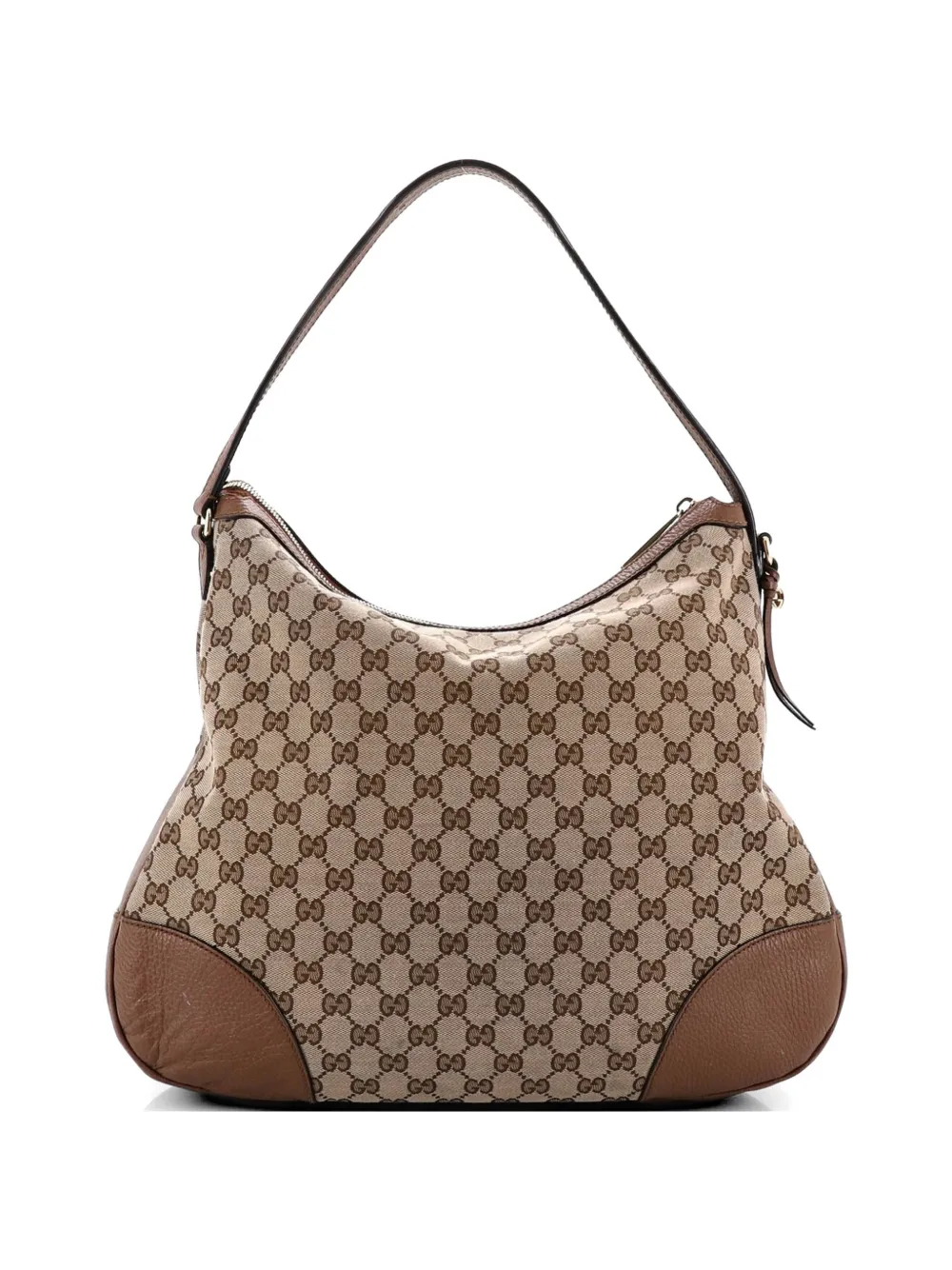 Gucci Pre-Owned Bree GG Canvas with Leather Large hobo bag - Braun