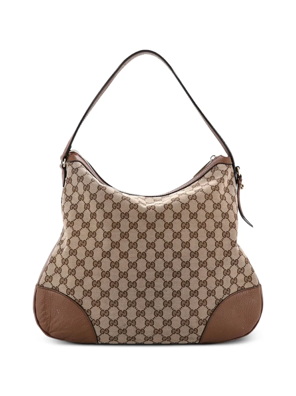Gucci Pre-Owned Bree GG Canvas with Leather Large hobo bag - Brown