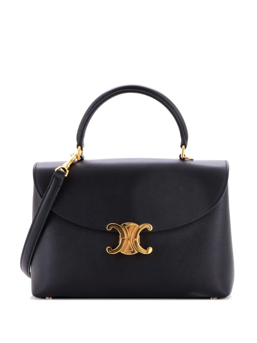 Celine Pre-Owned Nino Top Handle Bag Leather Medium satchel - Nero