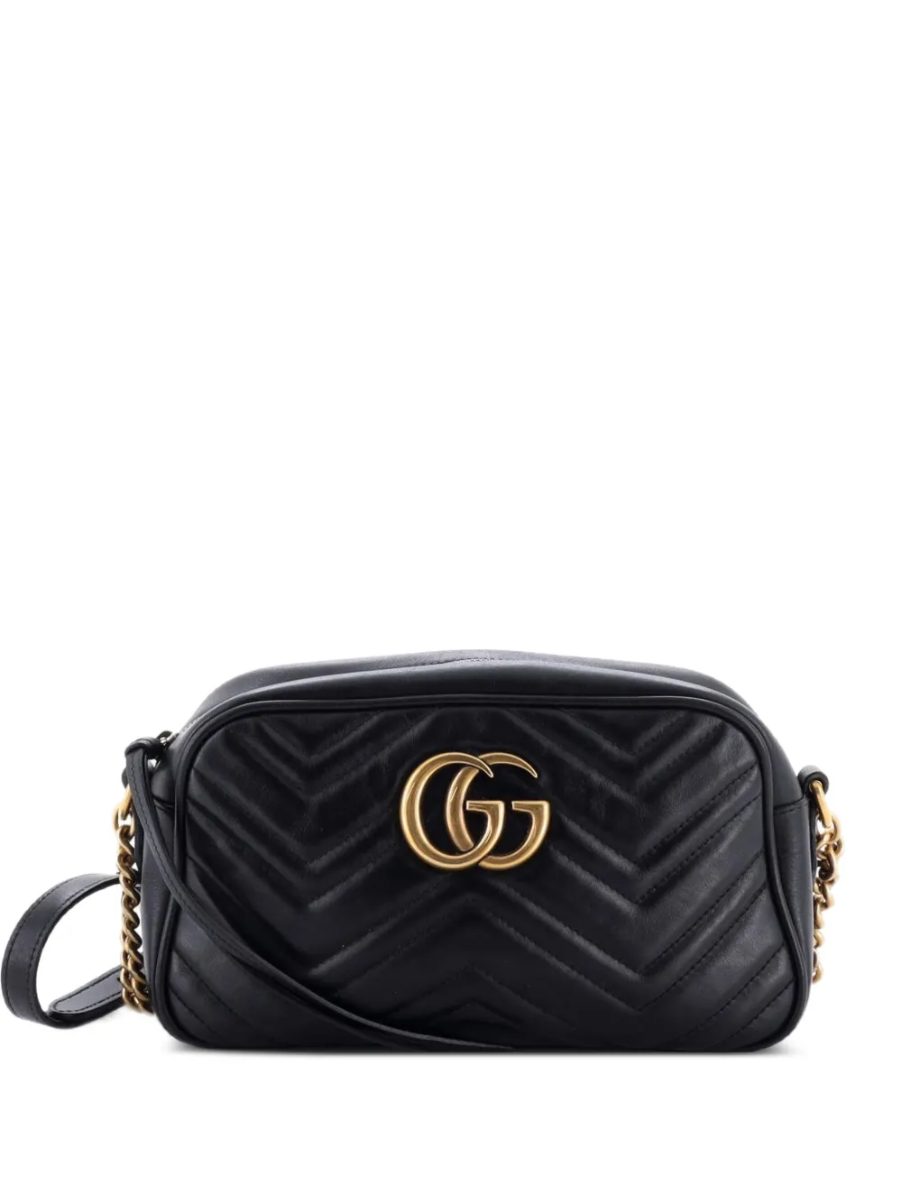 Gucci Pre-Owned GG Marmont Shoulder Bag Matelasse Leather Small crossbody bag - Nero