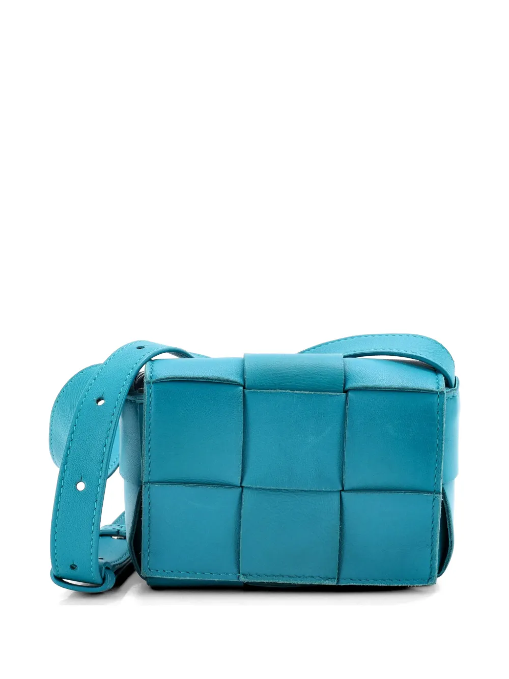Bottega Veneta Pre-Owned Cassette Maxi Intrecciato Leather Extra Mini crossbody bag - Blu