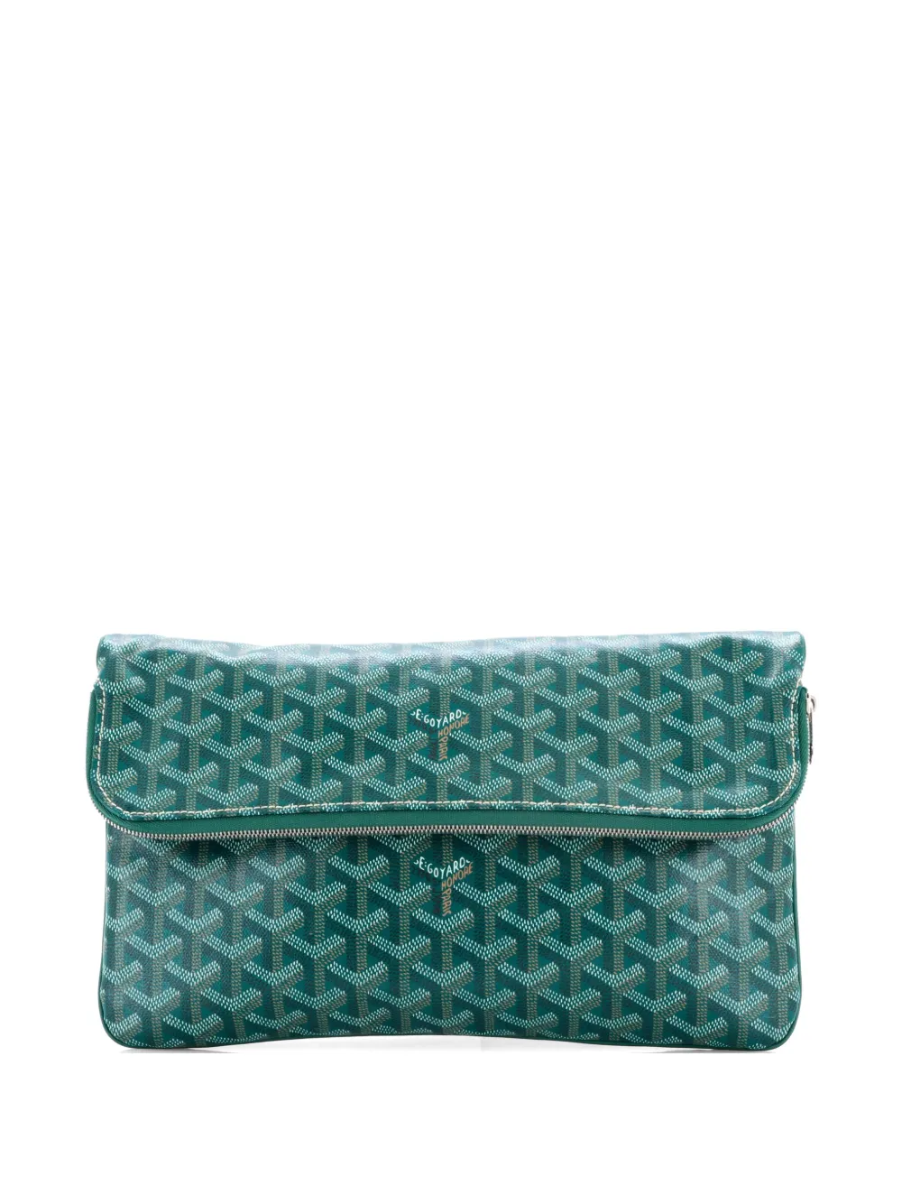 Goyard Pre-Owned Clutch Saint Marie in tela cerata - Verde