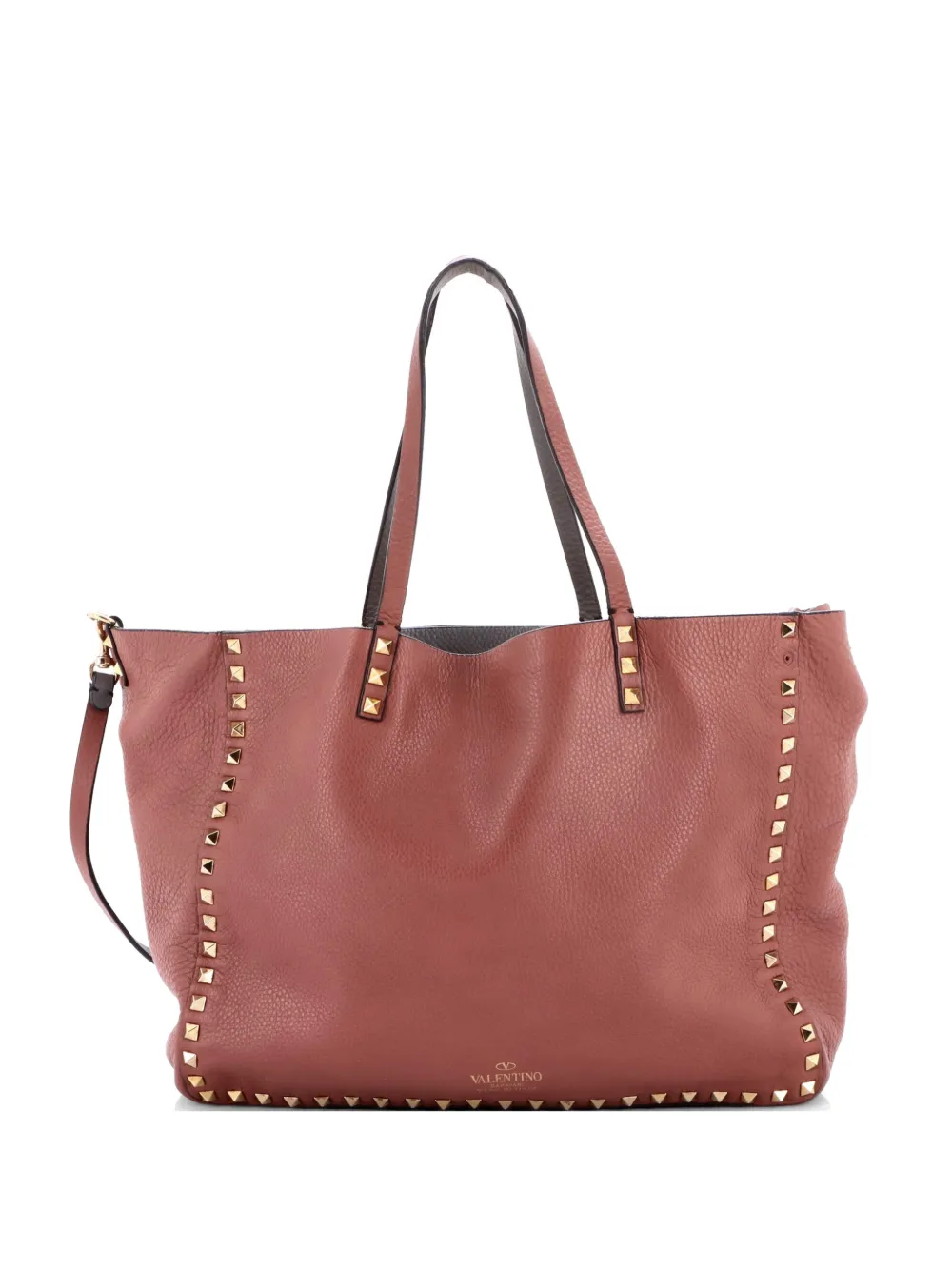 Valentino Garavani Pre-Owned Borsa tote Rockstud media in pelle convertibile - Rosa