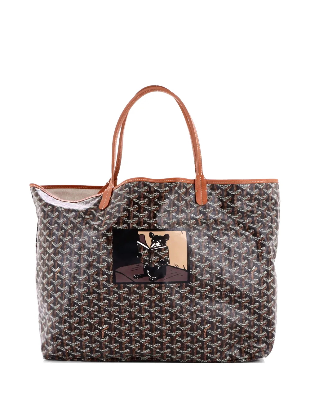 Goyard Pre-Owned Saint Louis Printed Coated Canvas GM tote bag - Marrone