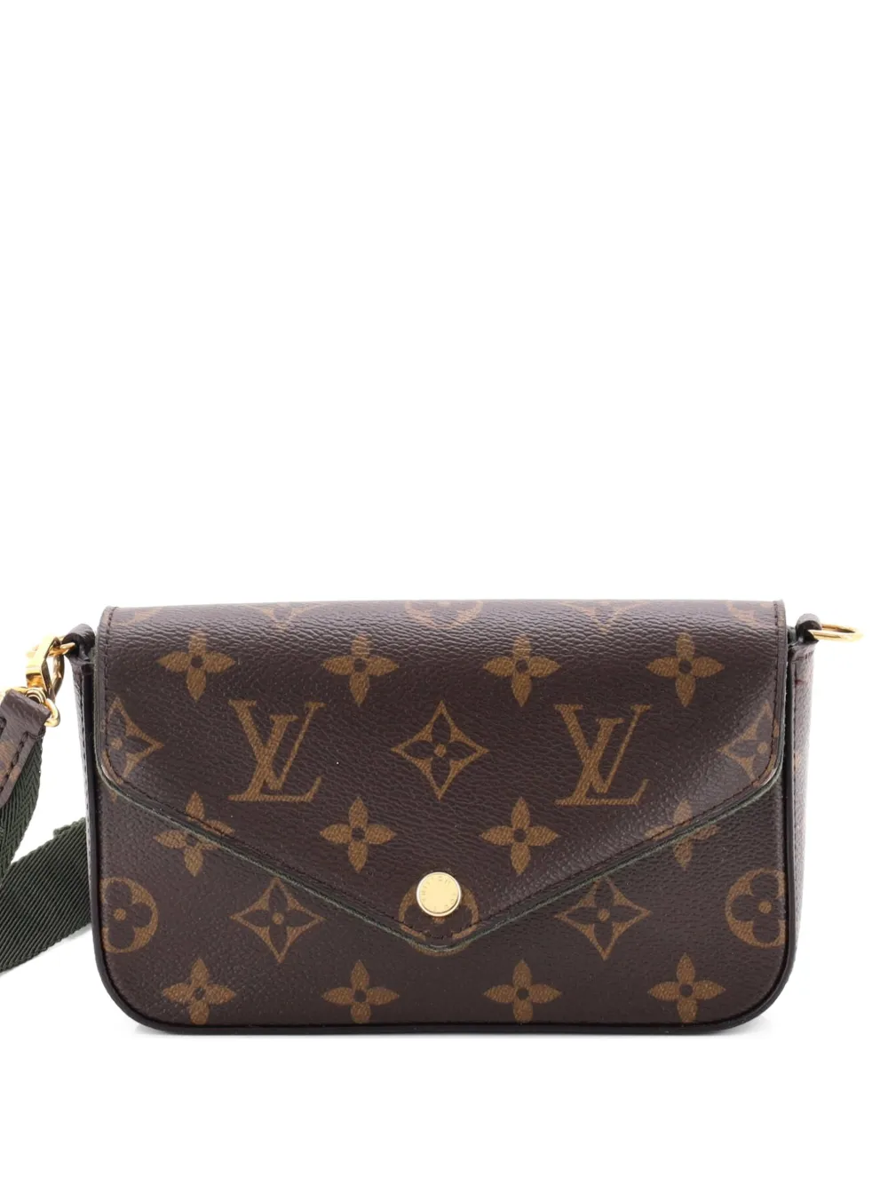 Louis Vuitton Pre-Owned Felicie Strap & Go Handbag Monogram Canvas crossbody bag - Braun