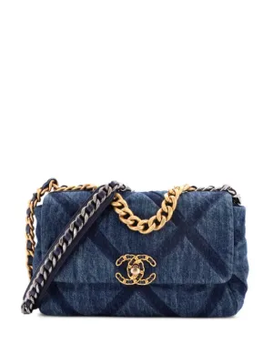 CHANEL Pre-Owned Mini Classic Flap Tweed Shoulder Bag | Blue