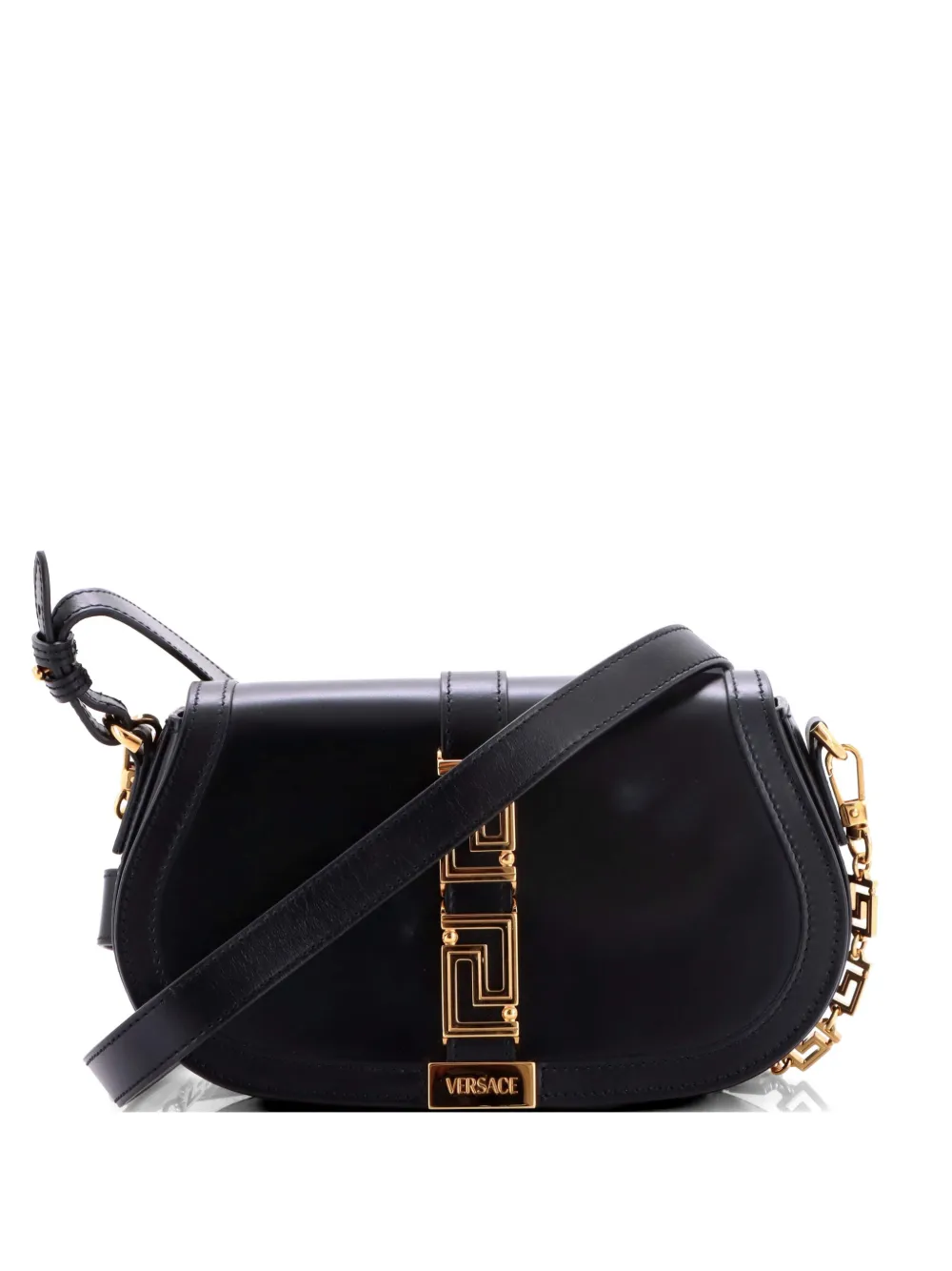 Versace Pre-Owned Greca Goddess Leather Medium shoulder bag - Schwarz