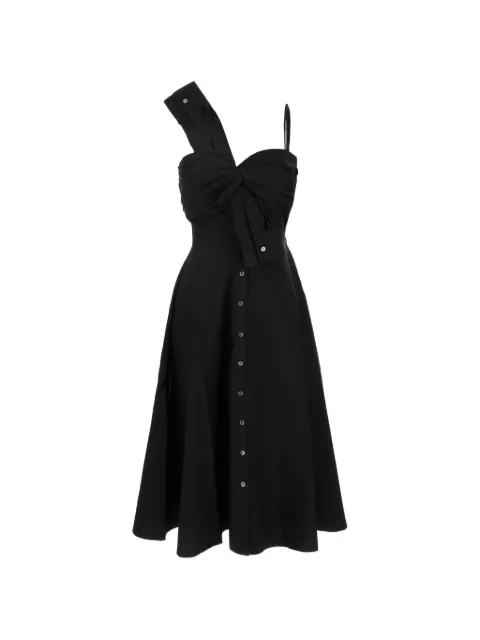 Viktor & Rolf asymmetric-neckline sleeveless midi dress
