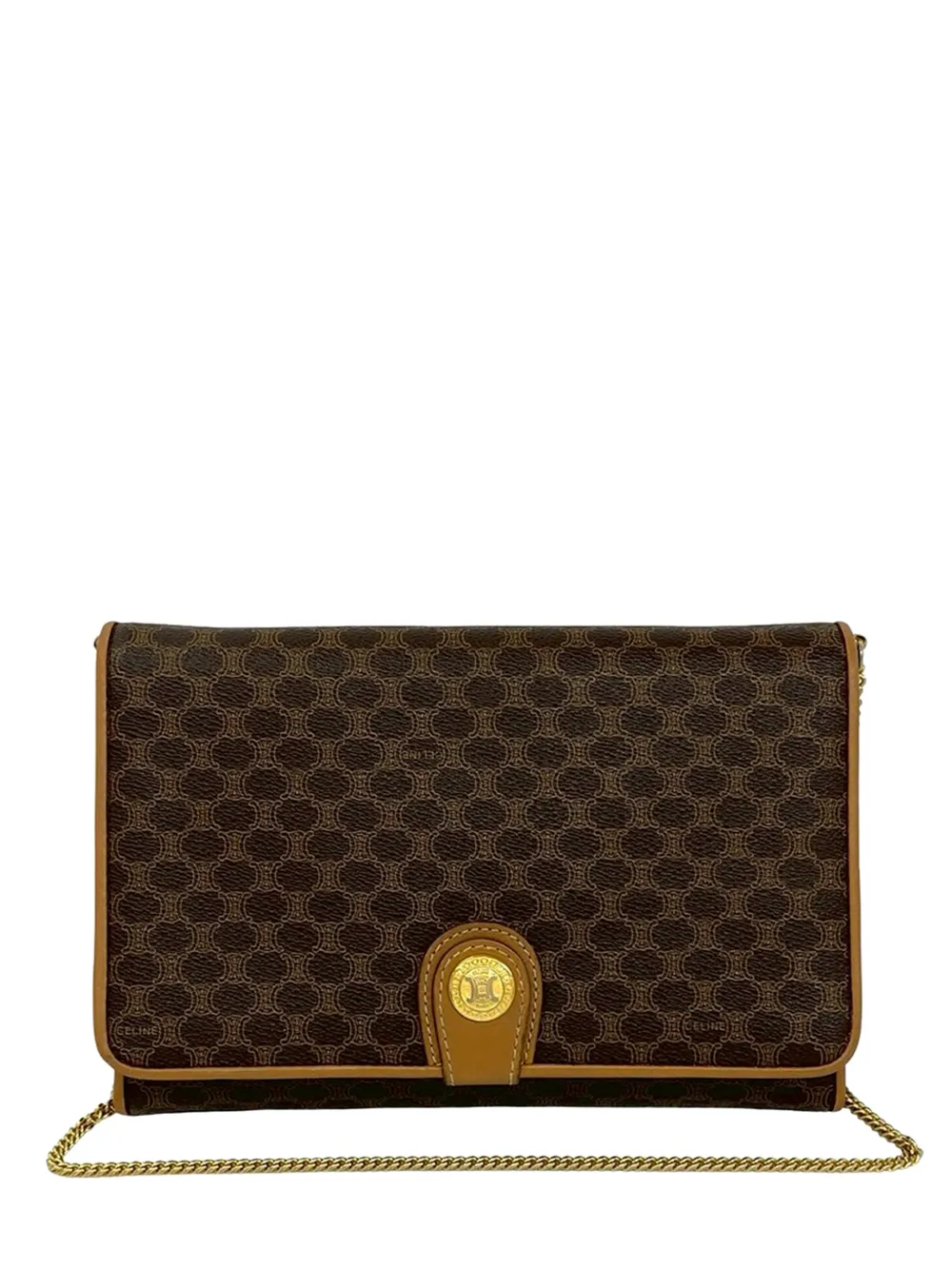 Celine Pre-Owned 2007 Macadam Wallet on Chain shoulder bag - Marrone