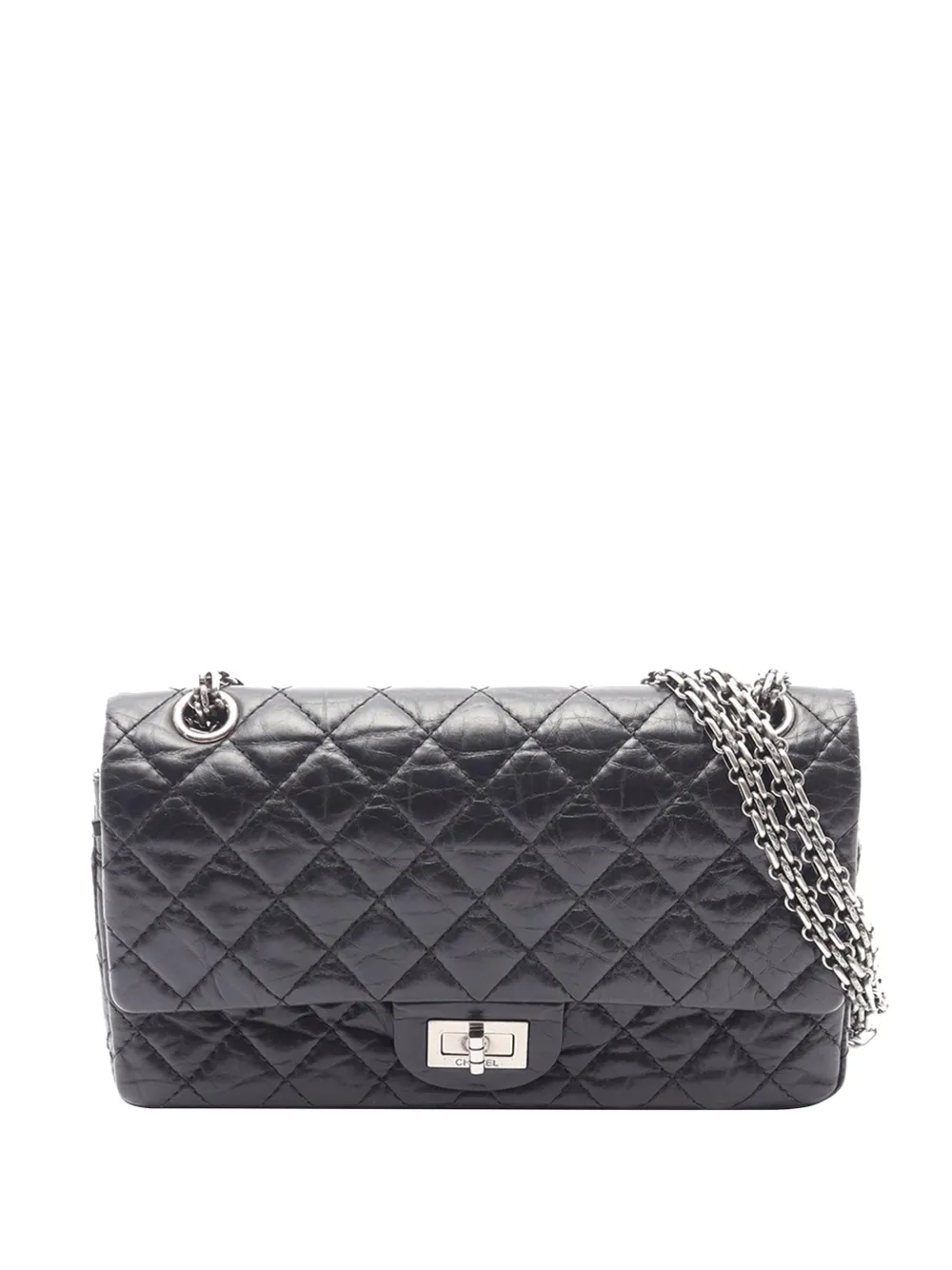 CHANEL Pre-Owned 2011 Quilted Aged Calfskin Reissue 2.55 Double Flap 225 shoulder bag - Schwarz