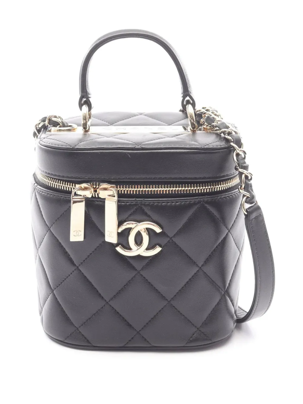 CHANEL Pre-Owned 2020 Quilted Lambskin Trendy CC Case vanity bag - Nero