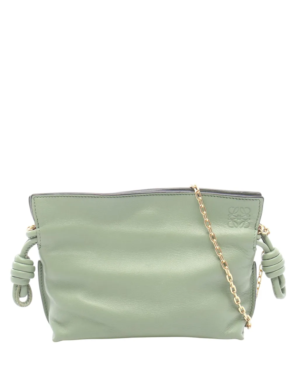 Loewe Pre-Owned 2010-2026 Nano Flamenco Knot Chain crossbody bag - Verde