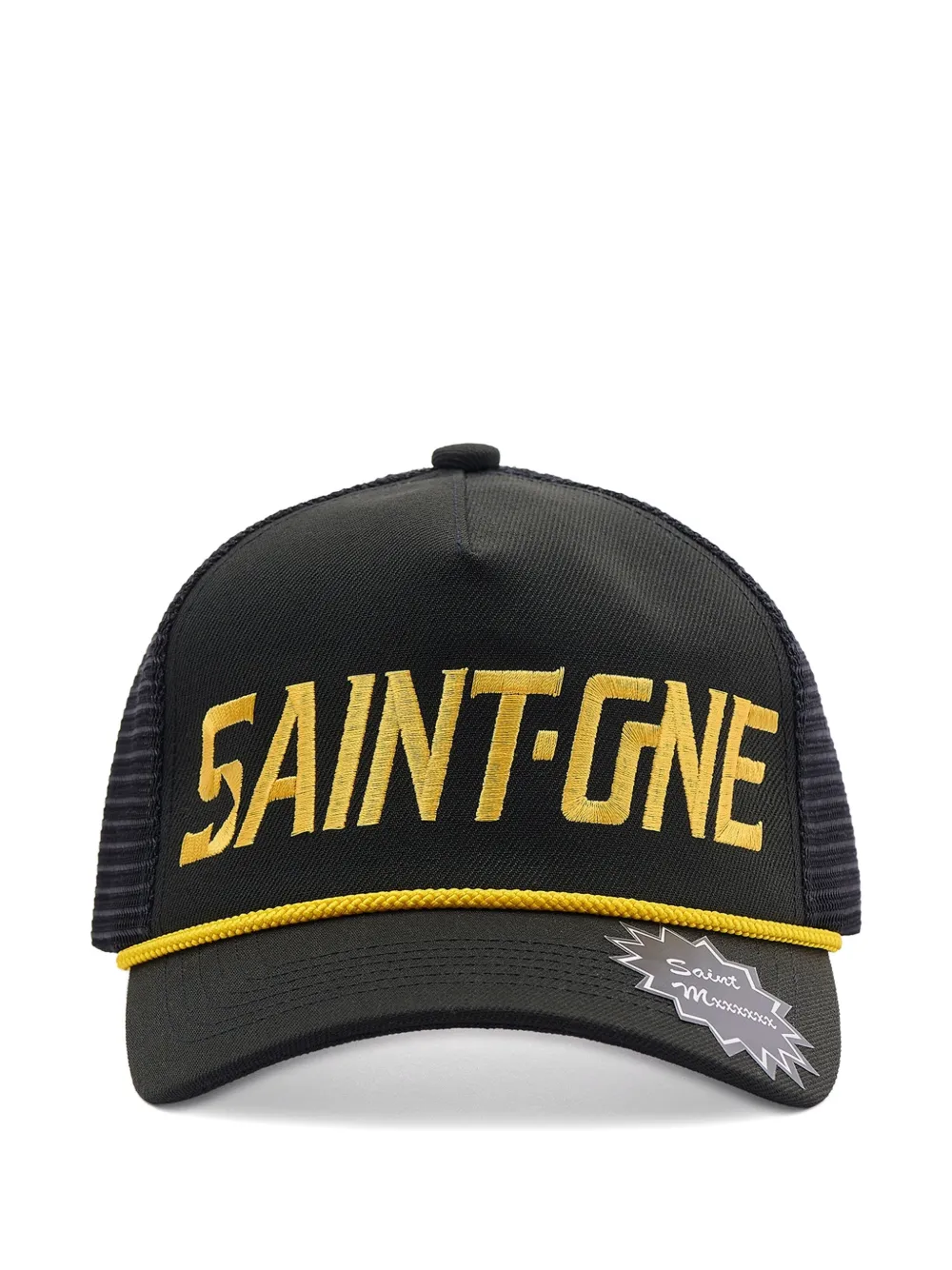 SAINT MXXXXXX embroidered mesh cap - Schwarz