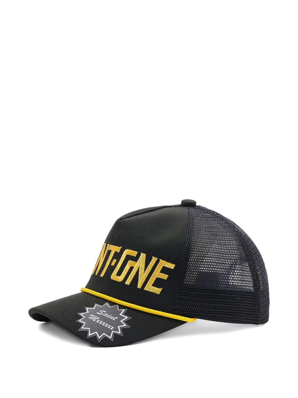 SAINT MXXXXXX Pet met geborduurd mesh Zwart