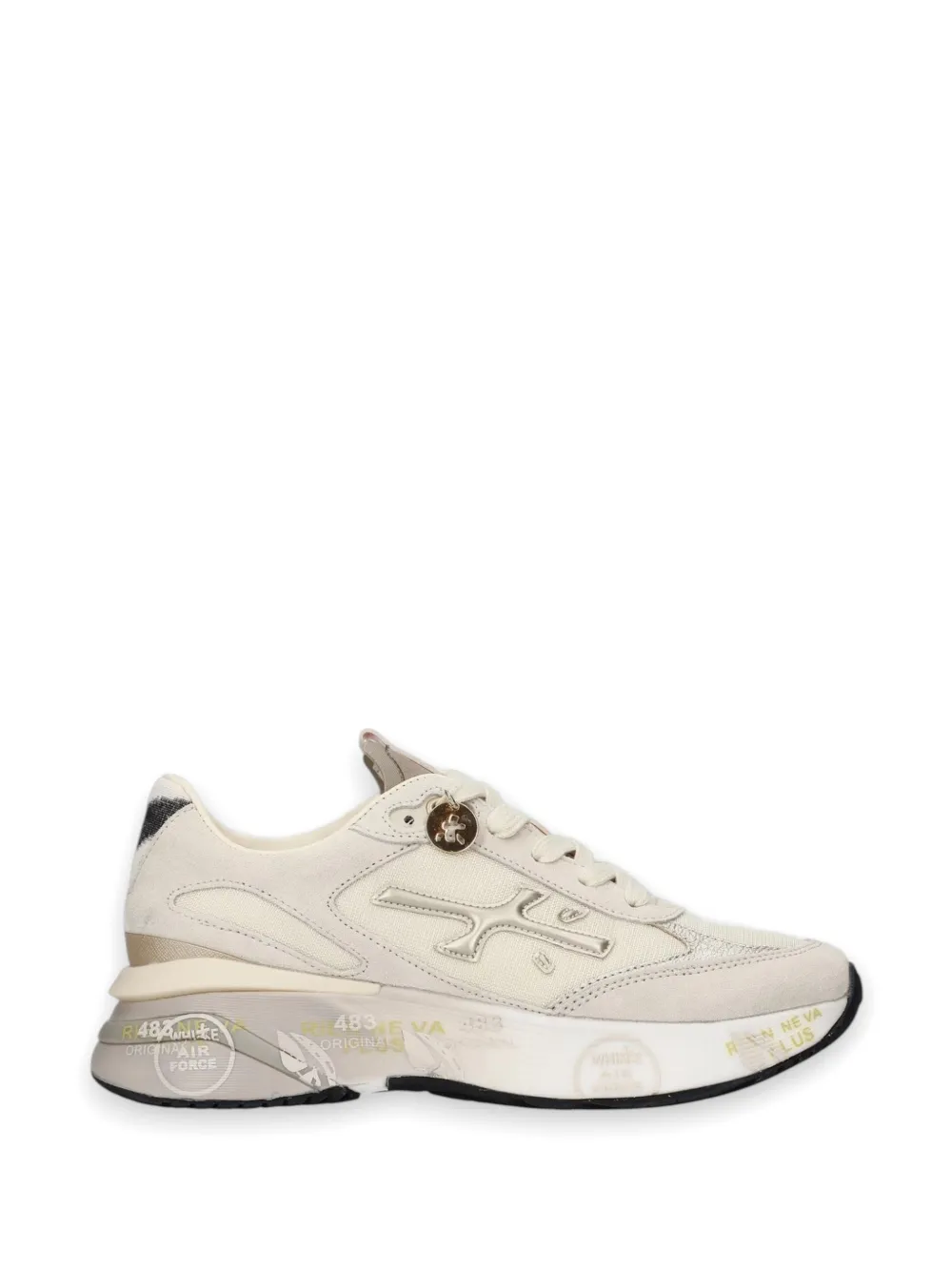 Premiata Moerund 8080 panelled logo-patch sneakers - Nude