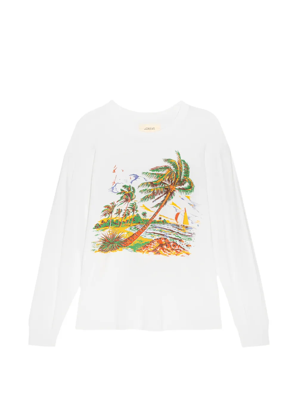 The Great. graphic-print long-sleeves T-shirt - Bianco