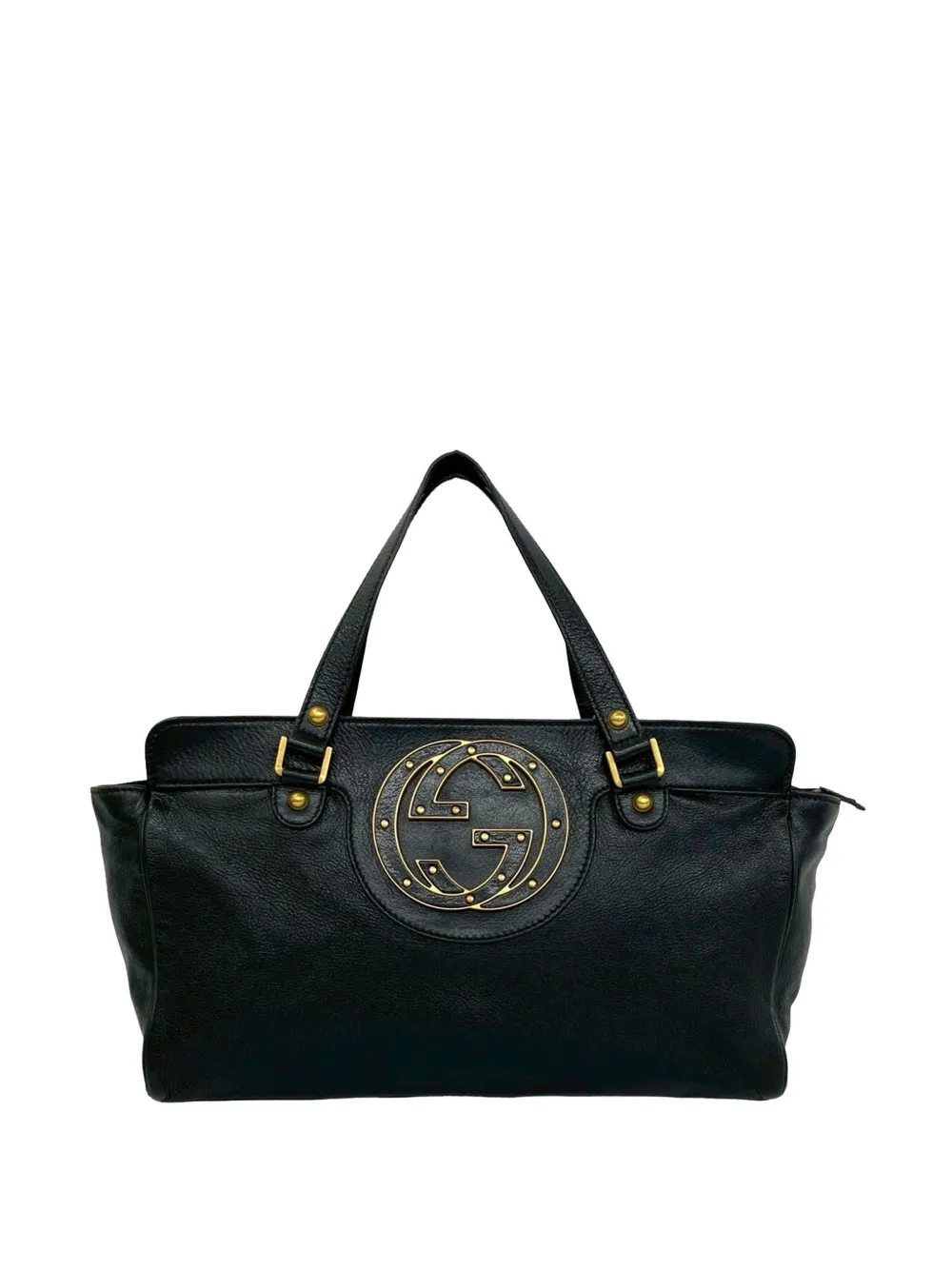 Gucci Pre-Owned 2000-2015 Studded Leather Interlocking G Blondie tote bag - Nero