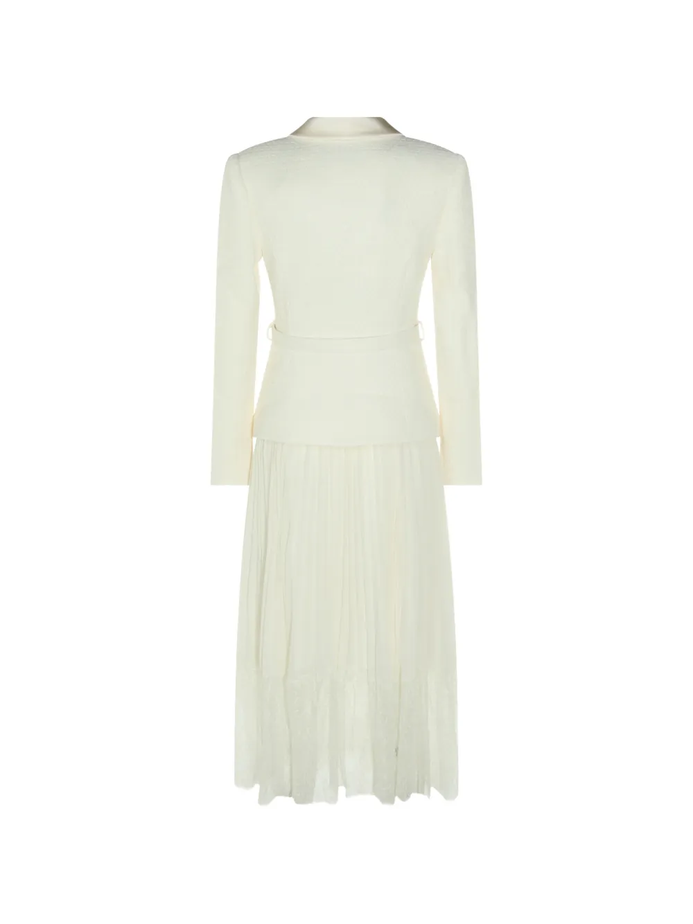 Self-Portrait Geplooide midi-jurk Beige