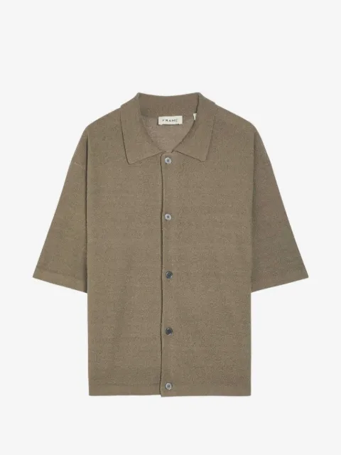 FRAME short-sleeve button-down linen shirt