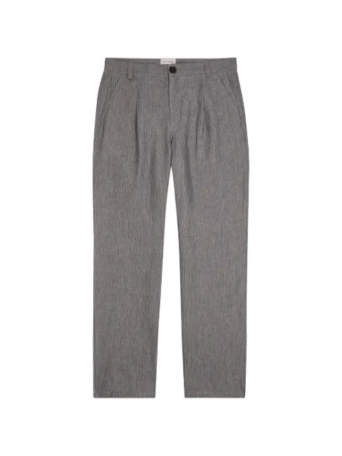 Oliver Spencer Wilkins pleated pinstripe-pattern trousers